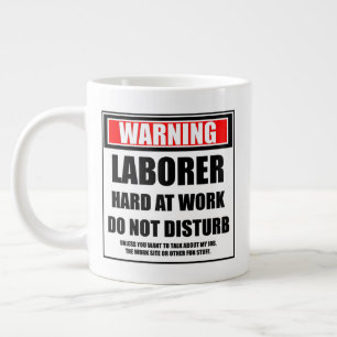 Grande Tasse Avertissement Les Travailleurs Dur Au Travail Ne D