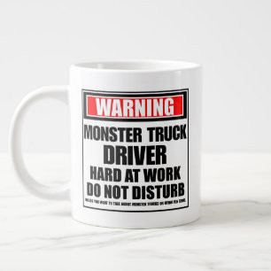 Grande Tasse Avertissement Monster Conducteur de camion dur au 