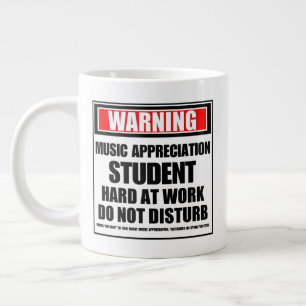 Grande Tasse Avertissement Musique Appréciation Étudiante Dure