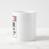 Grande Tasse Avertissement Pasteur Dur Au Travail Ne Dérangez P (Devant)