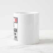 Grande Tasse Avertissement Pêcheur De Basse Dur Au Travail Ne D (Devant)