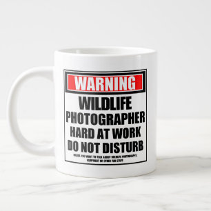 Grande Tasse Avertissement Photographe De La Faune Dur Au Trava