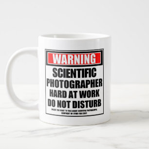 Grande Tasse Avertissement Photographe Scientifique Dur Au Trav