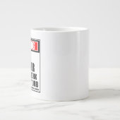 Grande Tasse Avertissement Pompier Dur Au Travail Ne Disturbe P (Devant)