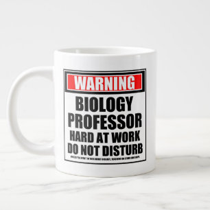 Grande Tasse Avertissement Professeur De Biologie Dur Au Travai