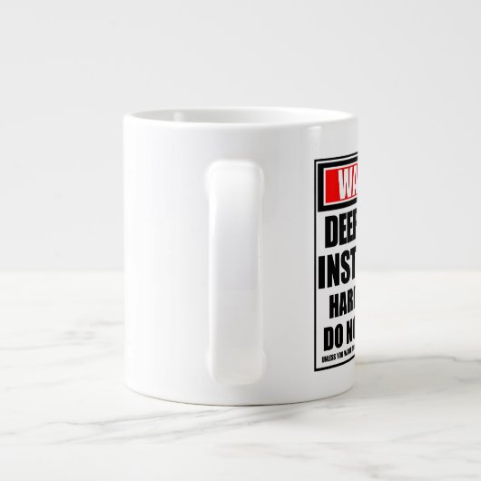 Grande Tasse Avertissement Profond Instructeur De Plongée Dur A (Dos)
