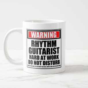 Grande Tasse Avertissement Rythme Guitariste Dur Au Travail