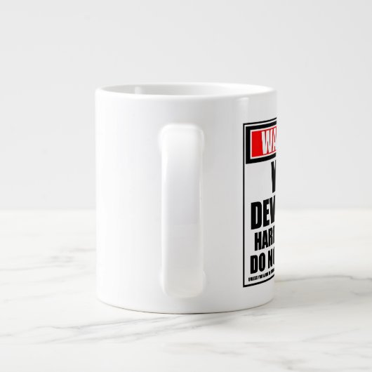 Grande Tasse Avertissement Web Developer Dur Au Travail Ne Dist (Dos)