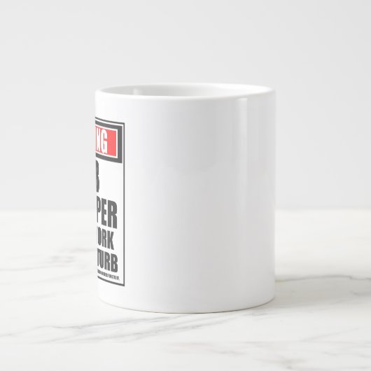 Grande Tasse Avertissement Web Developer Dur Au Travail Ne Dist (Devant)