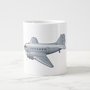 Grande Tasse Avion rétro de dessin