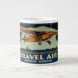 Grande Tasse Avion Vintage Travel Air, Wichita la capitale de l