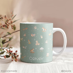 Grande Tasse Baby Shower Bohème Automnal Personnalisé
