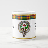 Grande Tasse Badge de clan Buchanan Tartan & Motto (Devant)