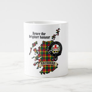 Grande Tasse Badge du clan de Buchanan et Carte de Tartan en Ec