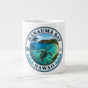 Grande Tasse Baie de Hanauma Hawaii Logo Voyage Rétro 