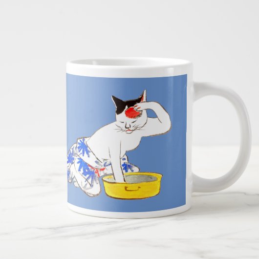 Grande Tasse Bain de chat japonais humoristique I (Droite)