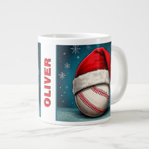 Grande Tasse Bal de baseball Rouge Père Noël