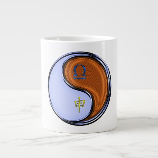 Grande Tasse Balance & Singe de Bois (Devant)
