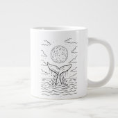 Grande Tasse Baleine Moon Dive | Ocean Night Sky Tee | Mer cosm (Droite)