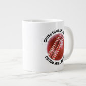 Grande Tasse Balle de cricket personnalisée avec texte de petit (Devant droit)