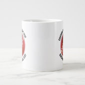 Grande Tasse Balle de cricket personnalisée avec texte de petit (Devant)