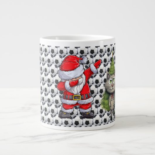 Grande Tasse Balle de football pour Noël (Devant)