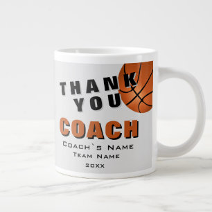 Grande Tasse Ballon de Basket Merci Coach 