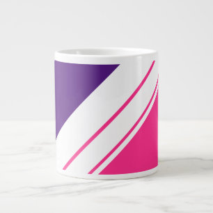 Grande Tasse Bandes de course sportives amusantes violet rose v