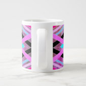 Grande Tasse Bandes de croisement géométriques violettes roses (Dos)