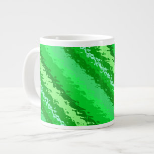 Grande Tasse Bandes de verre - tons vert émeraude