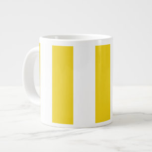 Grande Tasse Bandes Jaunes, Blancs, Motif rayé