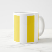 Grande Tasse Bandes Jaunes, Blancs, Motif rayé (Devant droit)