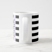 Grande Tasse Bandes noires et blanches, Gravées, Lignes, Votre (Dos)