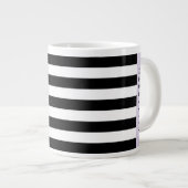 Grande Tasse Bandes noires et blanches, Gravées, Lignes, Votre (Devant droit)