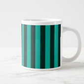 Grande Tasse Bandes verticales turquoise Peacock (Droite)