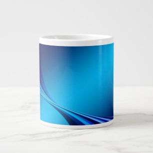 Grande Tasse Bannière Arrière - plan bleu Abstrait