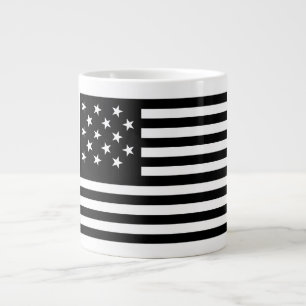 Grande Tasse Bannière noire épangée par l'étoile drapeau améric