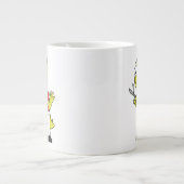 Grande Tasse Barbier À Rex Tyrannosaurus Avec Ciseaux. (Devant)