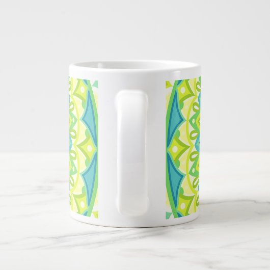 Grande Tasse Base verte Mandala (Dos)