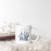 Grande Tasse Bateau à voile bleu marine