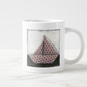 Grande Tasse Bateau à voile Origami sur papier design Star (Droite)