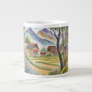 Grande Tasse Batik Art inspiré par la nature indonésienne