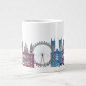 Grande Tasse Bâtiments couleur Skyline de Londres (Devant)