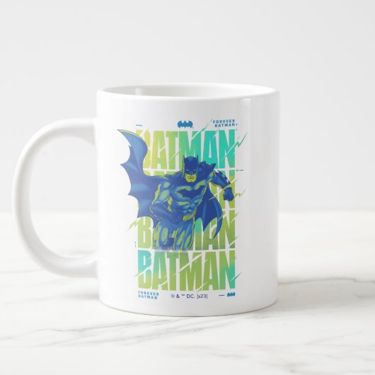 Grande Tasse Batman Électrique Qui Traverse La Typographie (Gauche)
