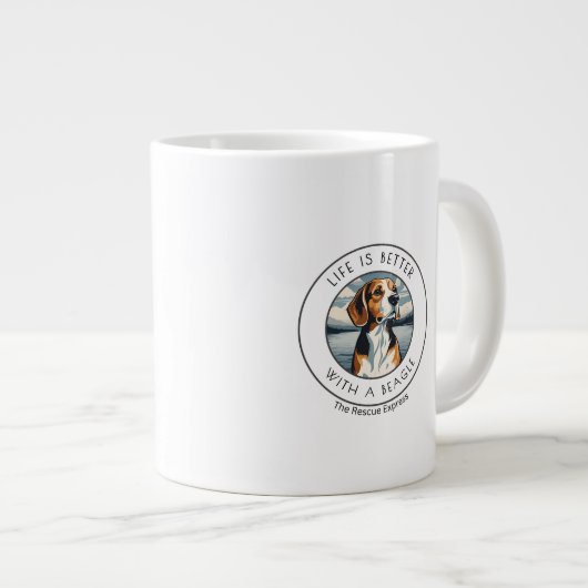 Grande Tasse beagle, mug, (Devant droit)