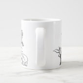 Grande Tasse Bear, Bird, and Bare Tree Nature Scene (Dos)
