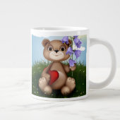 Grande Tasse Bear Holding Bouquet Flower-30926 (Droite)