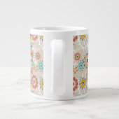Grande Tasse Beau Boho stylisé fleur vive motif (Dos)
