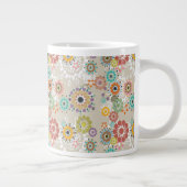 Grande Tasse Beau Boho stylisé fleur vive motif (Droite)