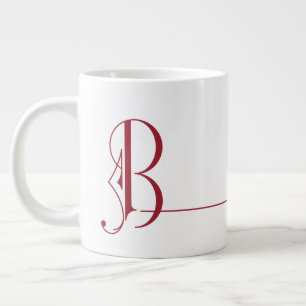 Grande Tasse Beau minimaliste élégant Monogramme B